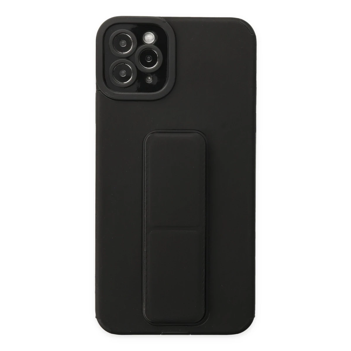 Newface Apple iPhone 11 Pro Max Kılıf Mega Standlı Silikon - Siyah — görsel 5