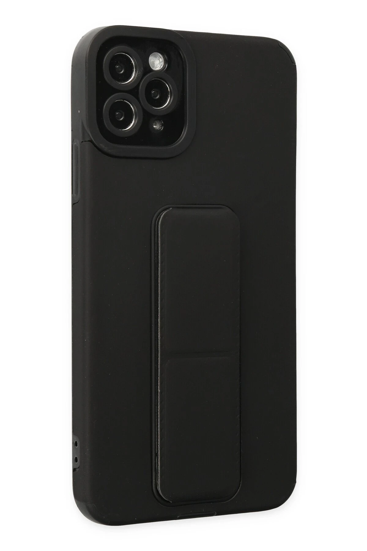 Newface Apple iPhone 11 Pro Max Kılıf Mega Standlı Silikon - Siyah — görsel 2