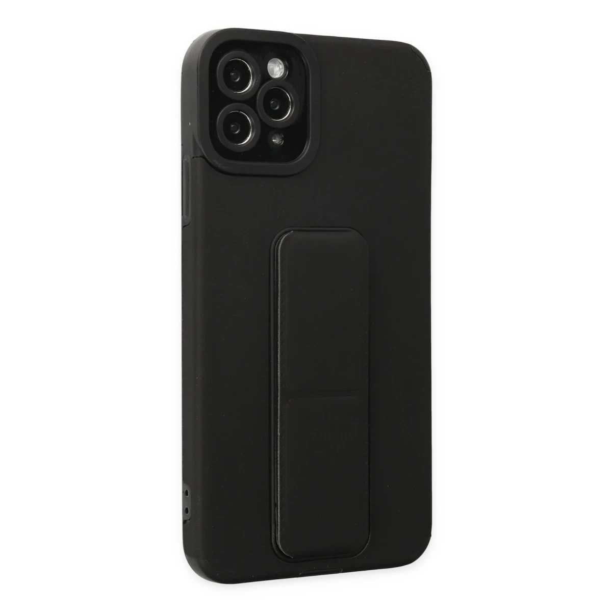 Newface Apple iPhone 11 Pro Max Kılıf Mega Standlı Silikon - Siyah — görsel 6