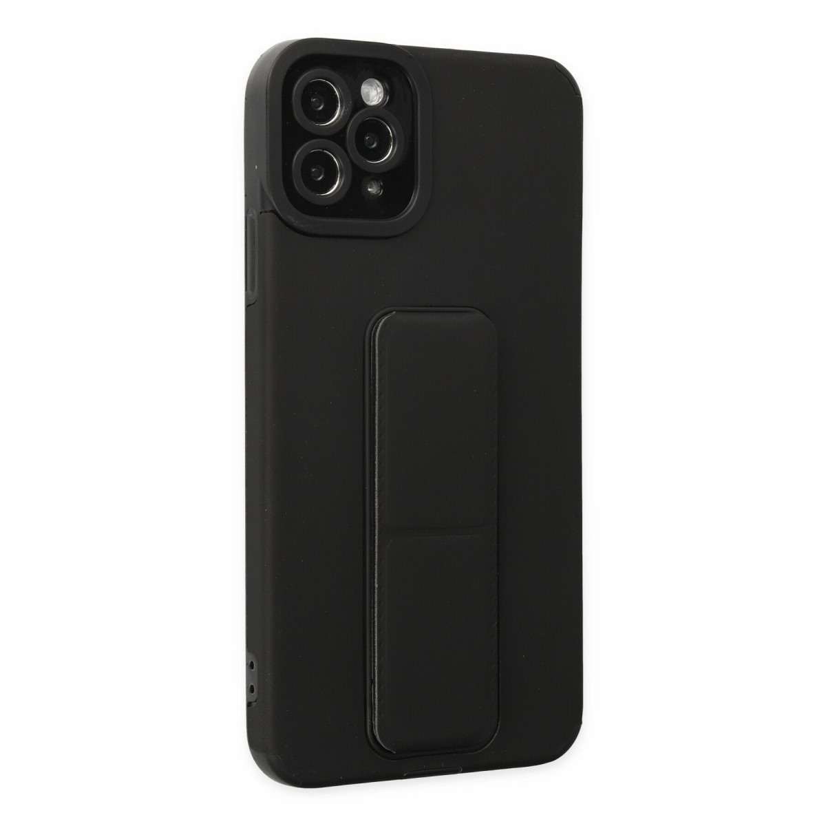 Newface Apple iPhone 11 Pro Max Kılıf Mega Standlı Silikon - Siyah — görsel 10