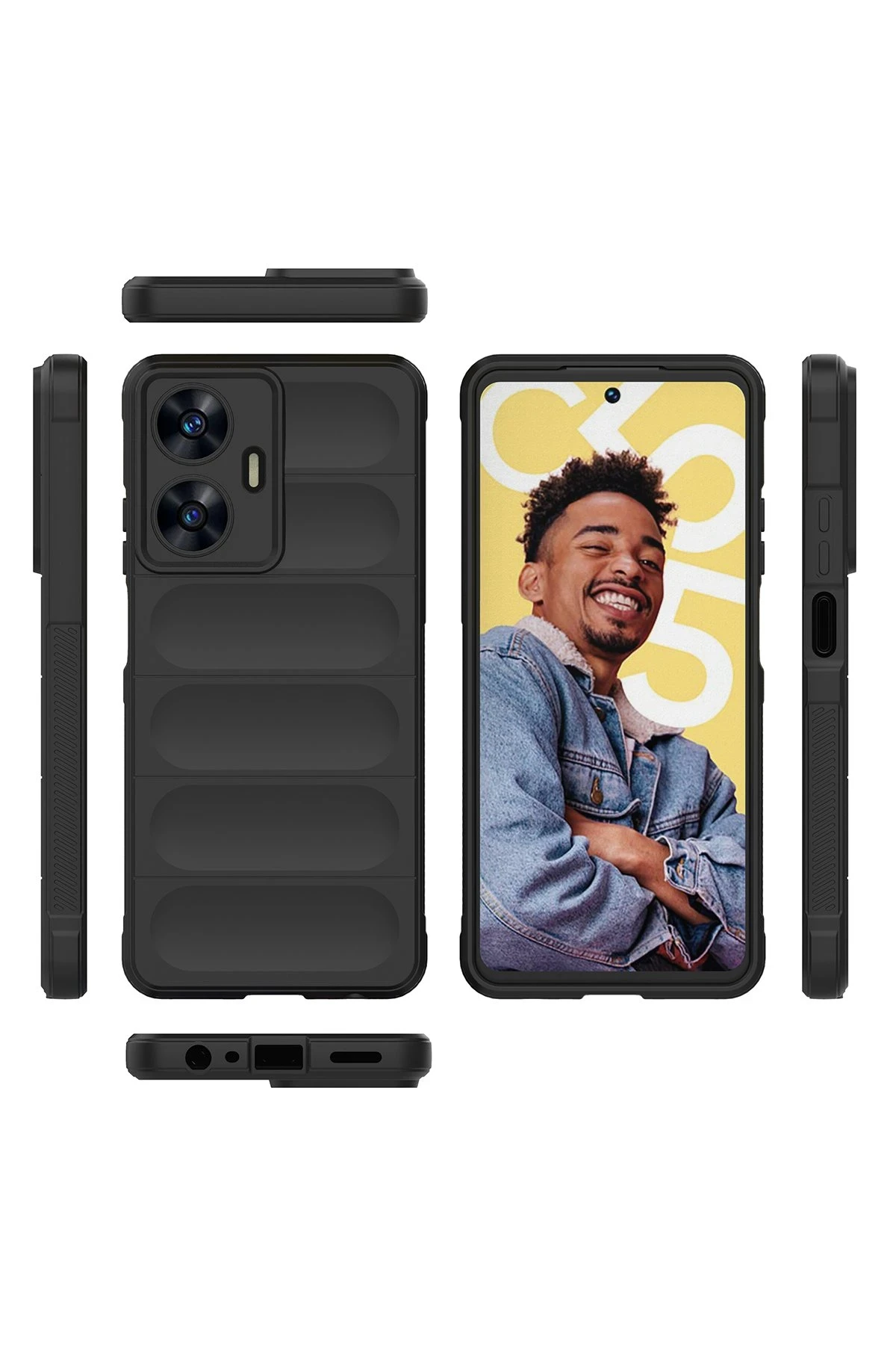 Newface Realme C55 Kılıf Optimum Silikon - Siyah — görsel 5