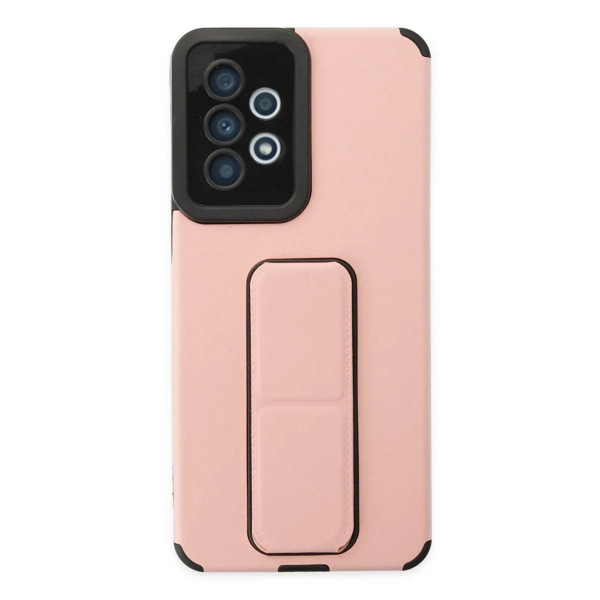 Newface Samsung Galaxy A33 5G Kılıf Mega Standlı Silikon - Pudra