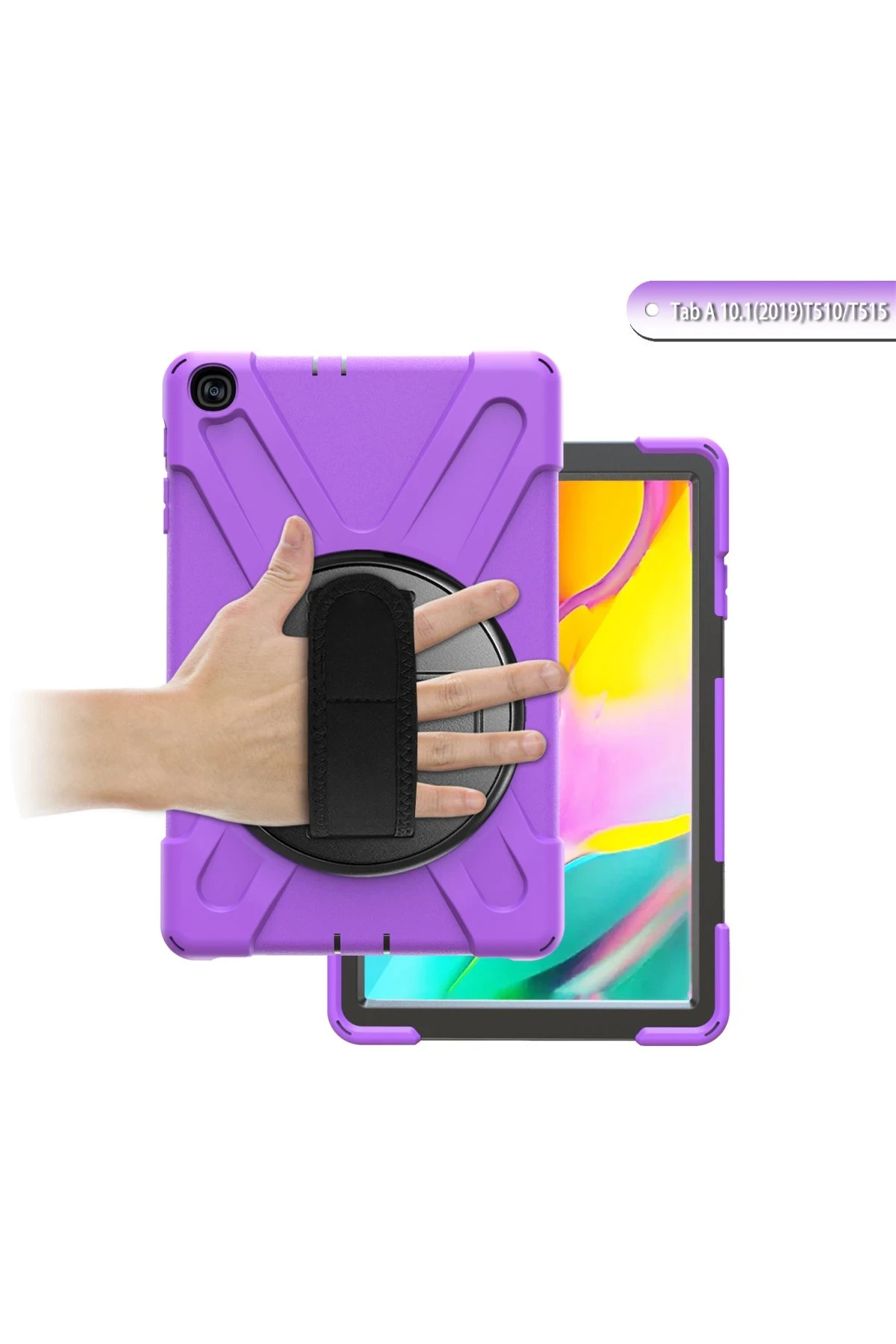Newface Samsung Galaxy T510 Tab A 10.1 Kılıf Amazing Tablet Kapak - Mor