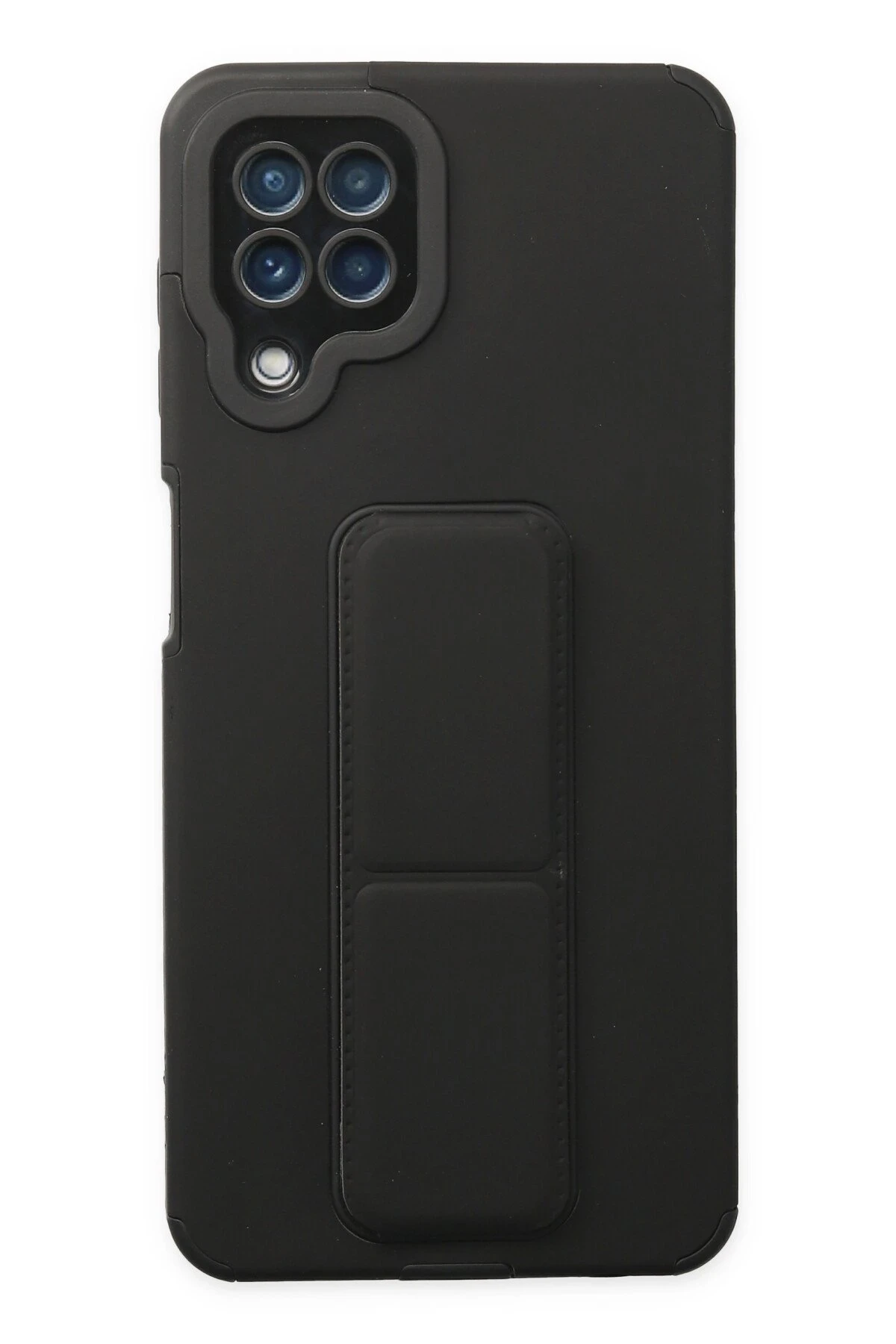 Newface Samsung Galaxy A22 Kılıf Mega Standlı Silikon - Siyah