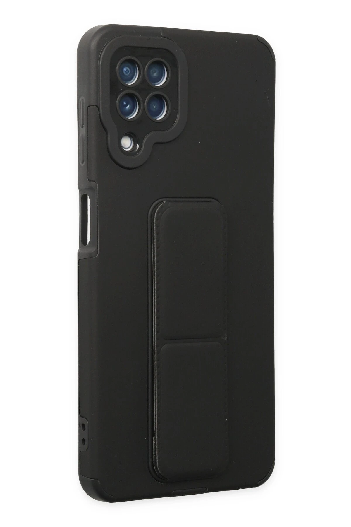 Newface Samsung Galaxy A22 Kılıf Mega Standlı Silikon - Siyah