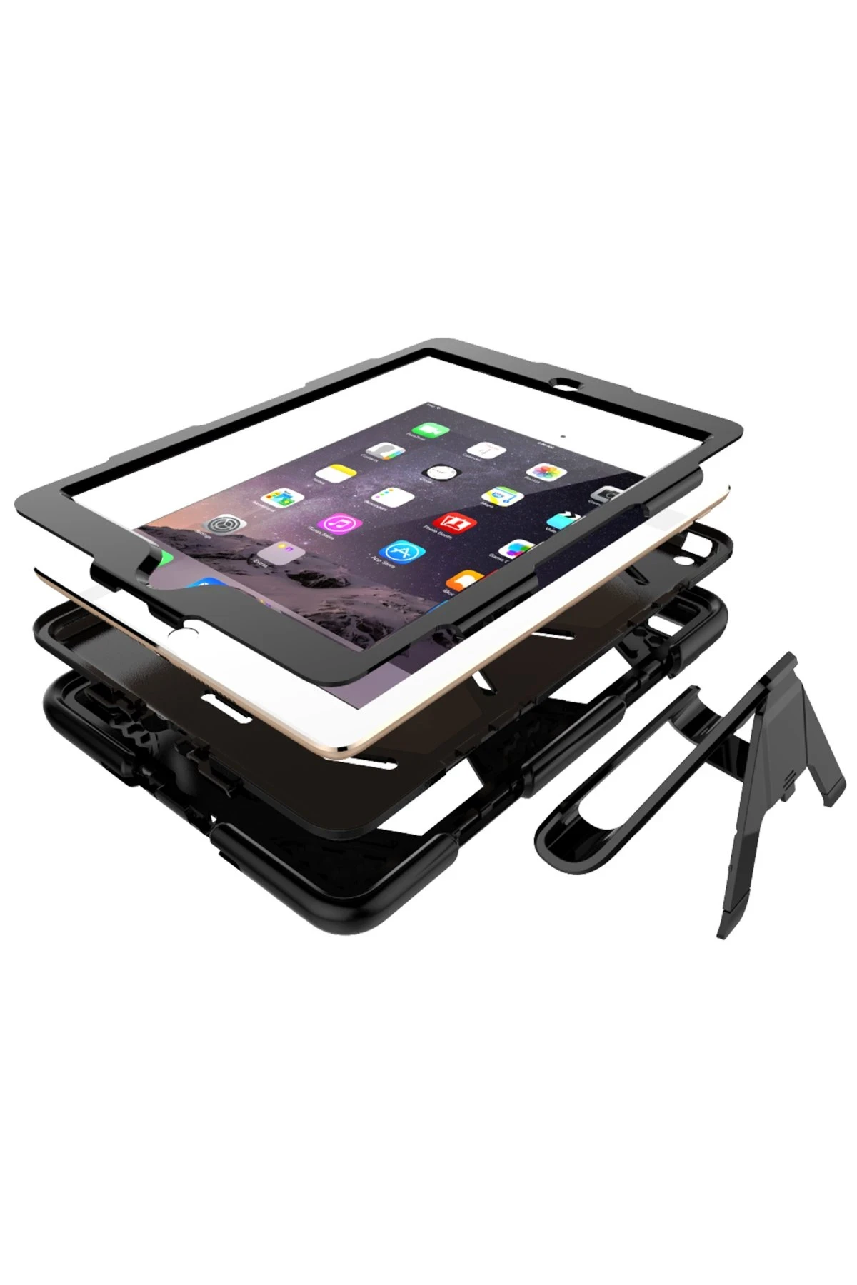 Newface Apple iPad 5 Air 9.7 Kılıf Griffin Tablet Kapak - Siyah — görsel 6