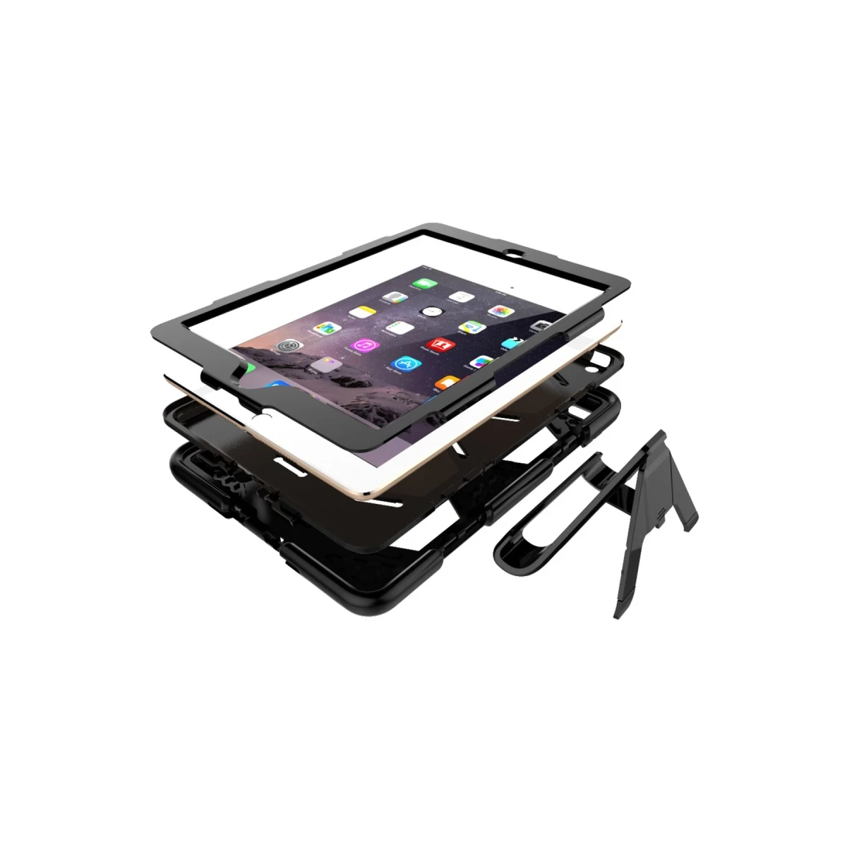 Newface Apple iPad 5 Air 9.7 Kılıf Griffin Tablet Kapak - Siyah — görsel 12