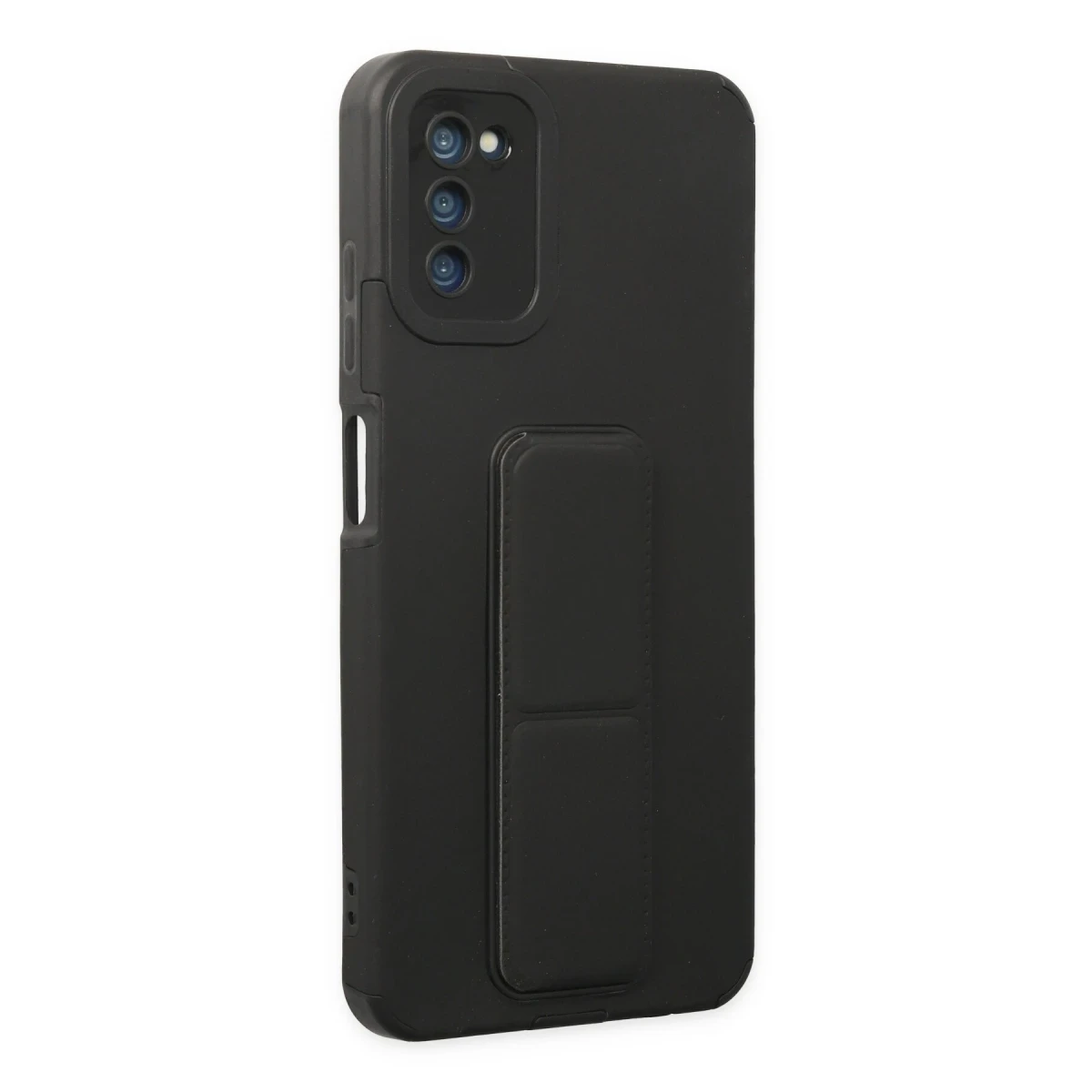 Newface Samsung Galaxy A03S Kılıf Mega Standlı Silikon - Siyah — görsel 6