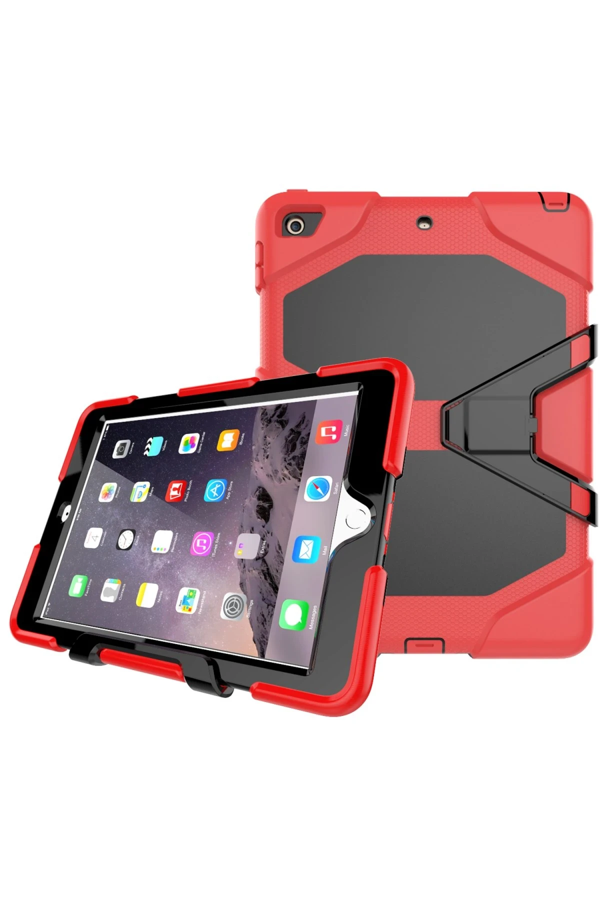 Newface iPad 5 Air 9.7 Kılıf Griffin Tablet Kapak - Kırmızı