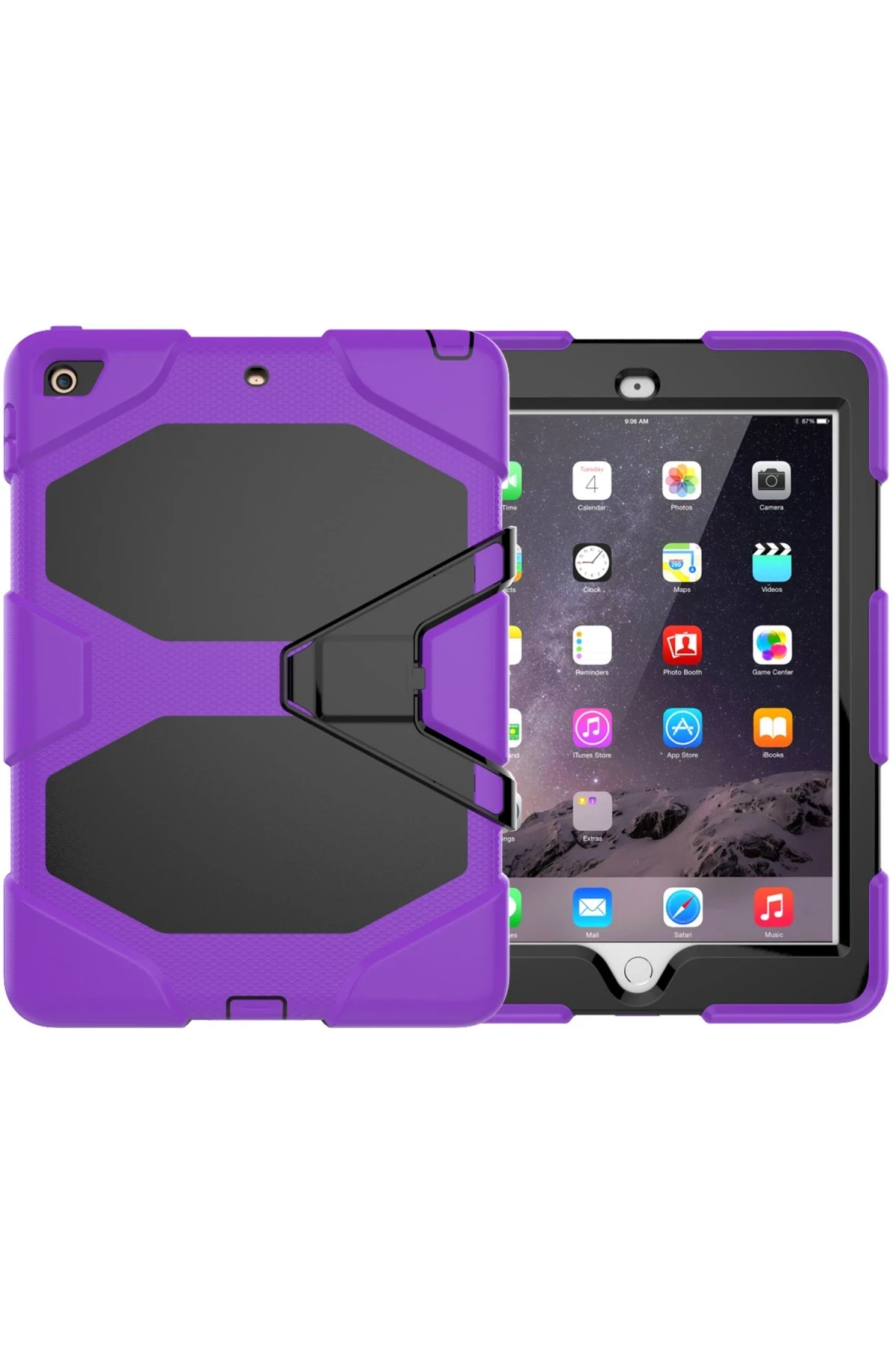 Newface iPad 5 Air 9.7 Kılıf Griffin Tablet Kapak - Mor