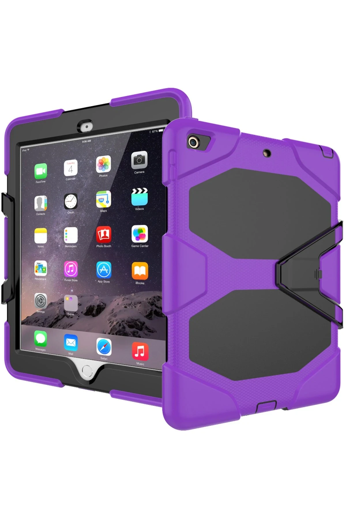 Newface iPad 5 Air 9.7 Kılıf Griffin Tablet Kapak - Mor