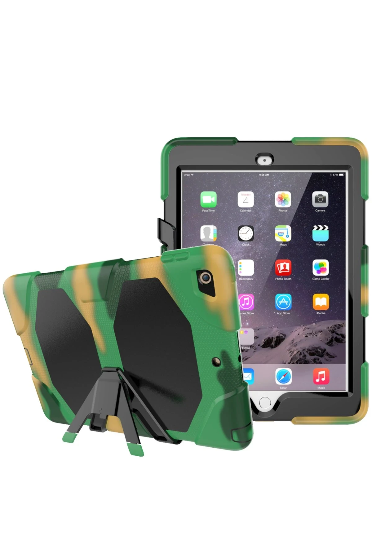 Newface iPad 5 Air 9.7 Kılıf Griffin Tablet Kapak - Kamuflaj