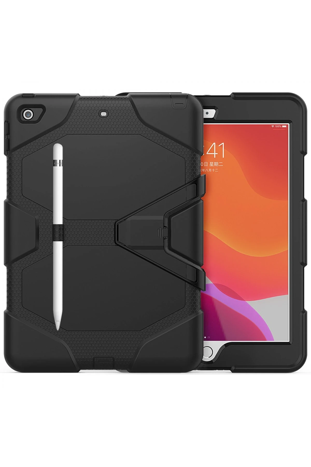 Newface Apple iPad 10.2 (7.nesil) Kılıf Griffin Tablet Kapak - Siyah