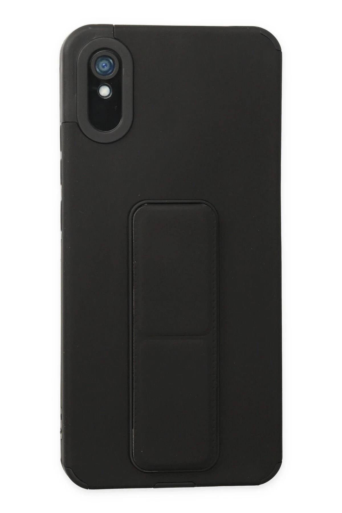 Newface Xiaomi Redmi 9A Kılıf Mega Standlı Silikon - Siyah