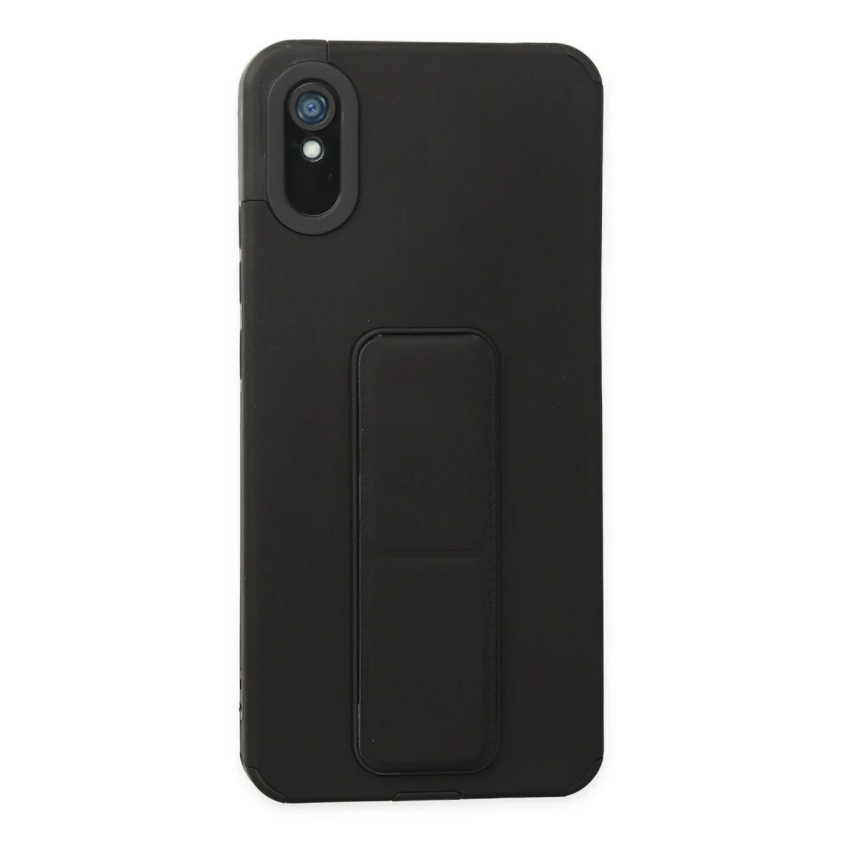 Newface Xiaomi Redmi 9A Kılıf Mega Standlı Silikon - Siyah — görsel 5