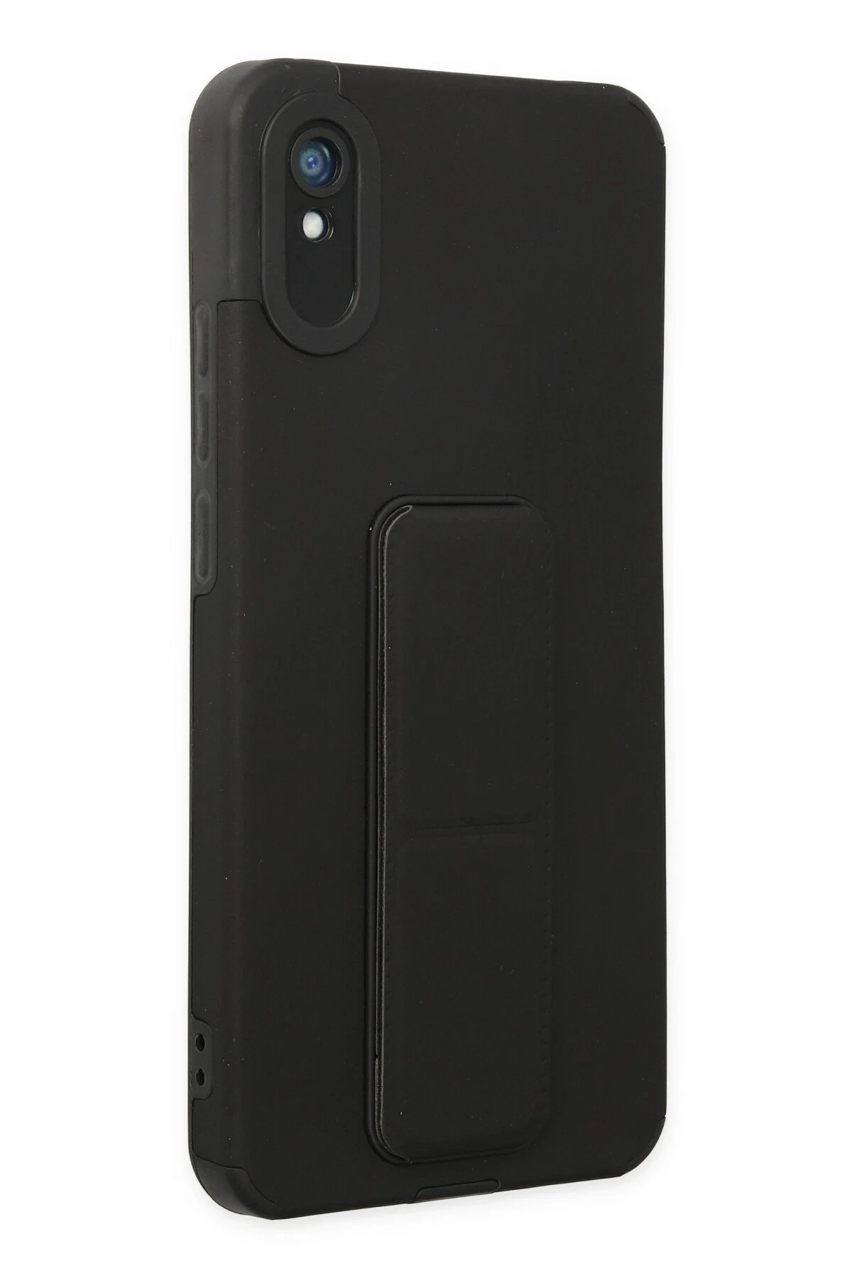 Newface Xiaomi Redmi 9A Kılıf Mega Standlı Silikon - Siyah