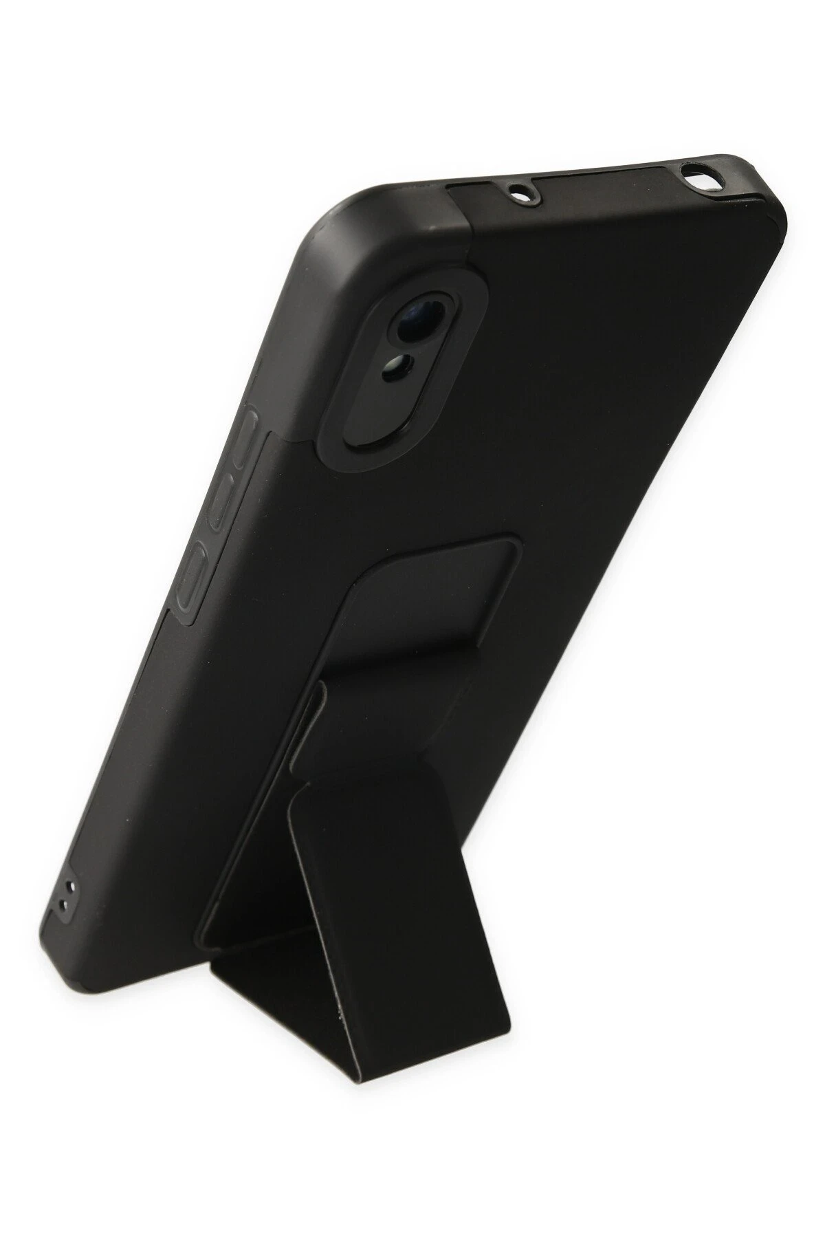 Newface Xiaomi Redmi 9A Kılıf Mega Standlı Silikon - Siyah