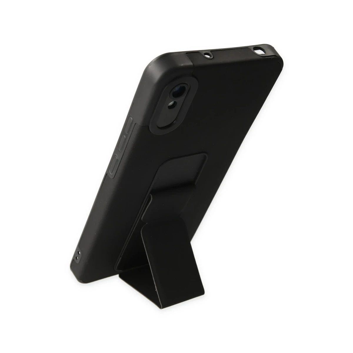 Newface Xiaomi Redmi 9A Kılıf Mega Standlı Silikon - Siyah — görsel 7
