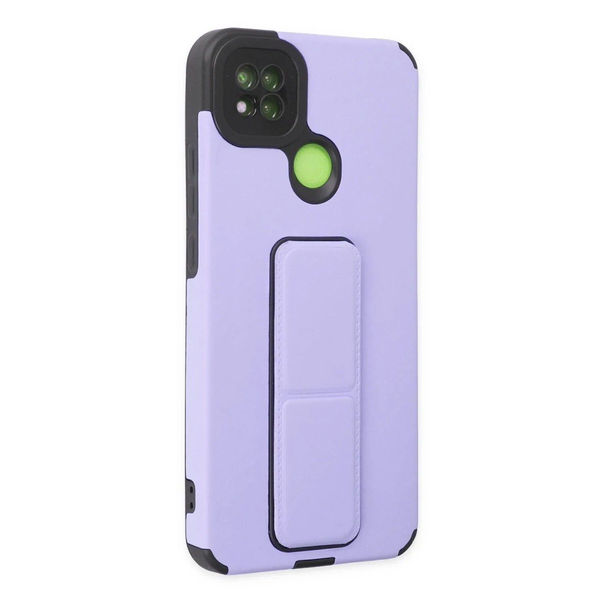 Newface Xiaomi Redmi 9C Kılıf Mega Standlı Silikon - Lila