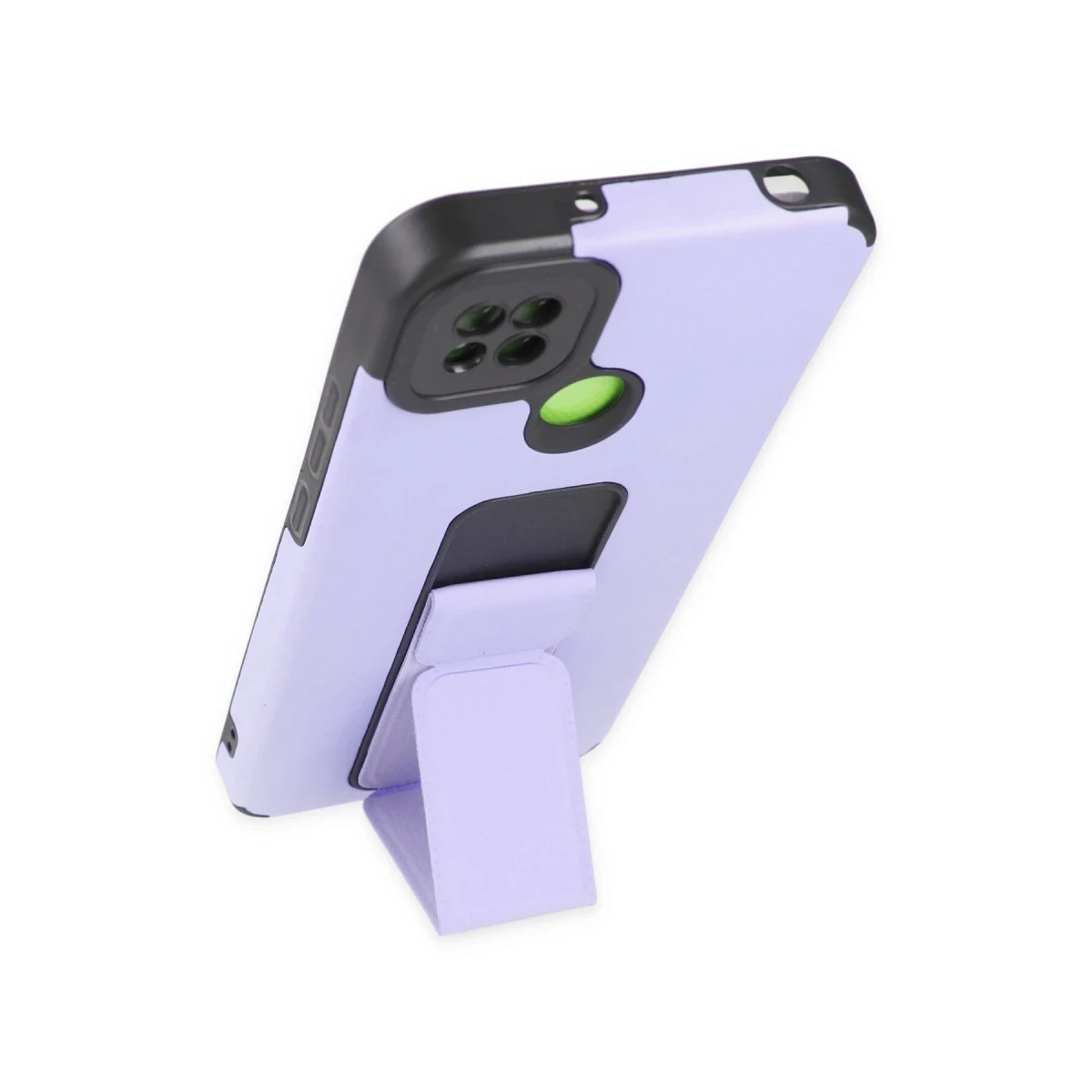 Newface Xiaomi Redmi 9C Kılıf Mega Standlı Silikon - Lila