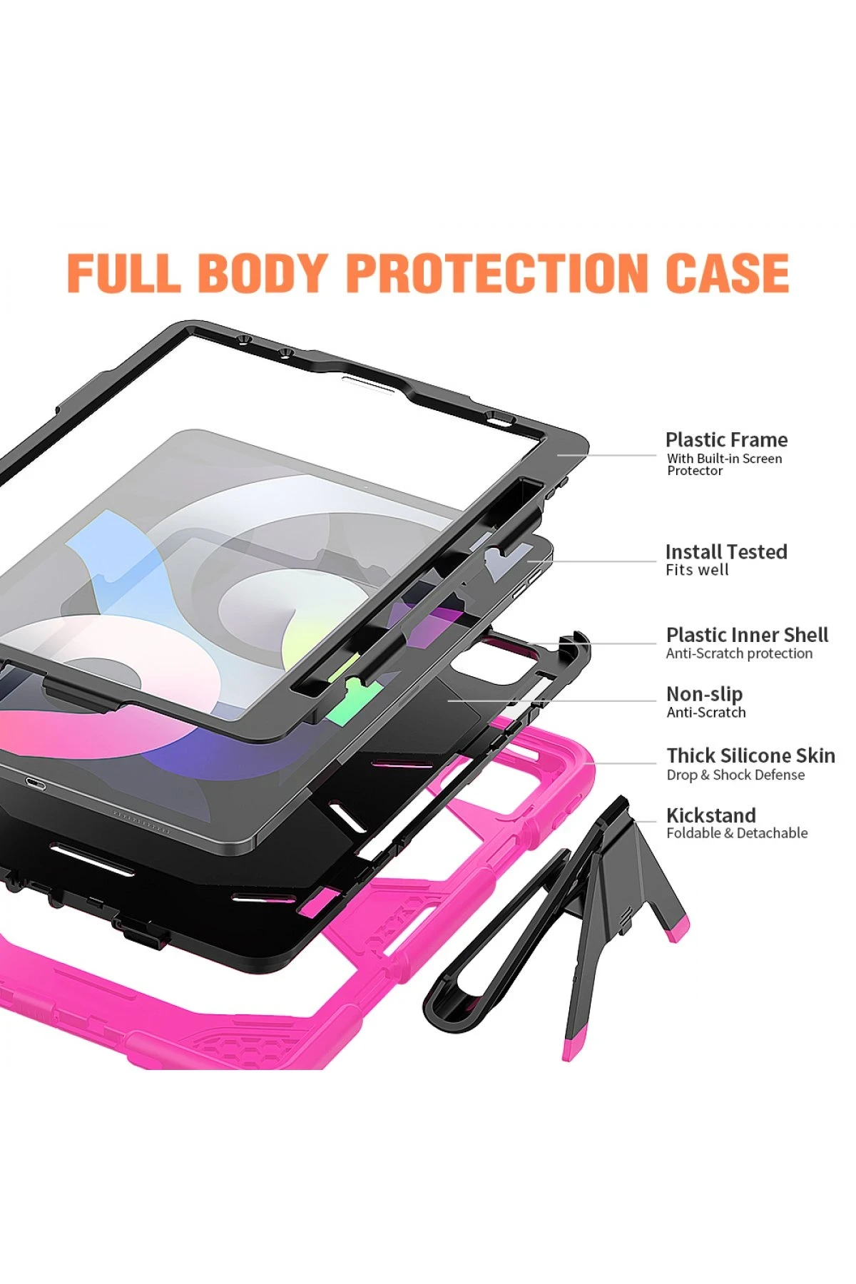 Newface iPad Pro 11 (2020) Kılıf Griffin Tablet Kapak - Pembe