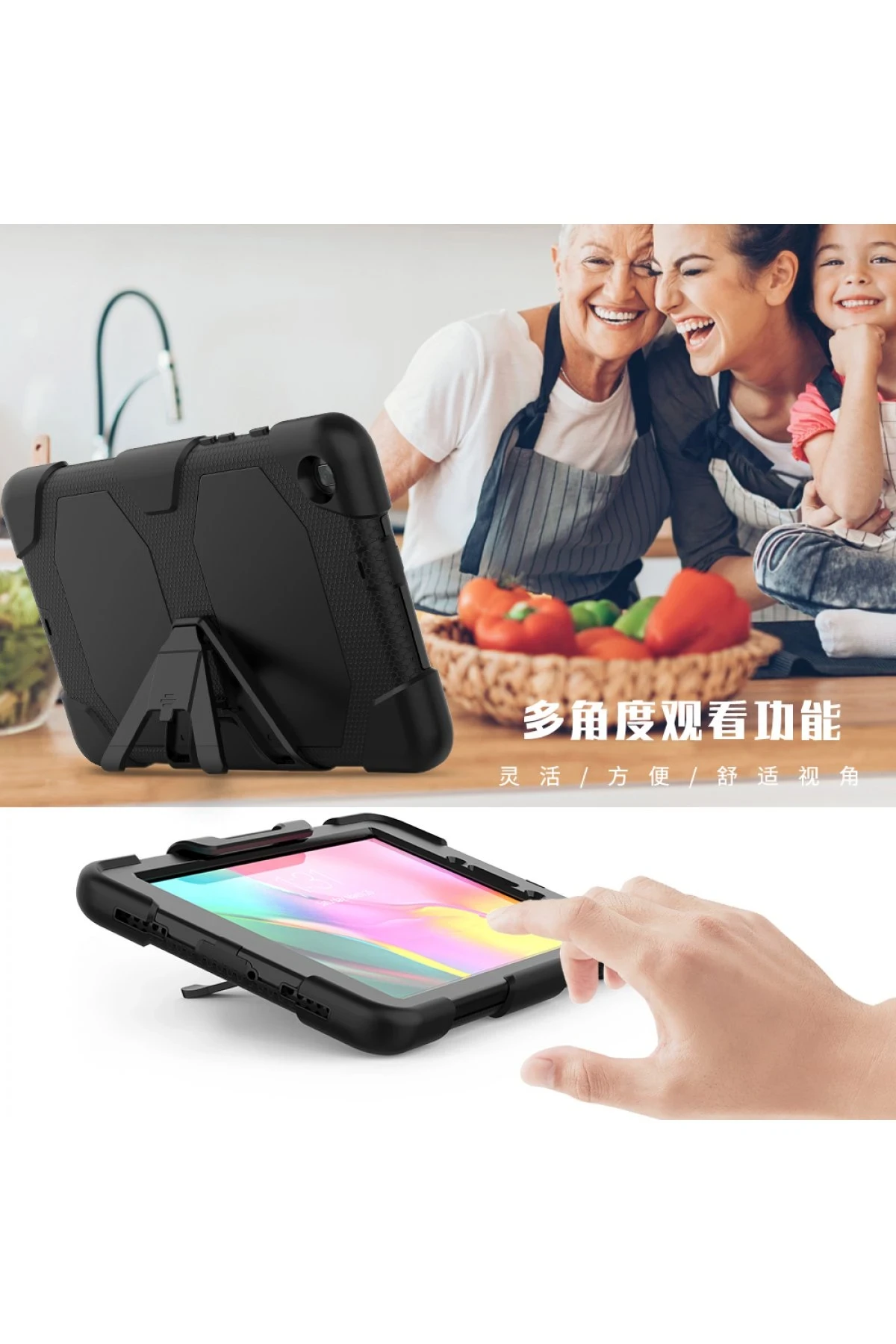 Newface Samsung Galaxy T290 Tab A 8 Kılıf Griffin Tablet Kapak - Siyah — görsel 4