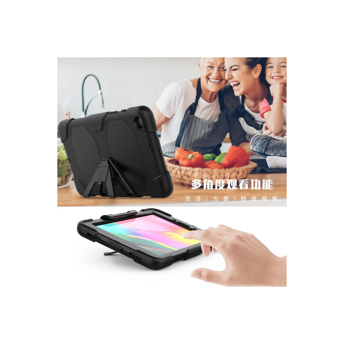 Newface Samsung Galaxy T290 Tab A 8 Kılıf Griffin Tablet Kapak - Siyah — görsel 9