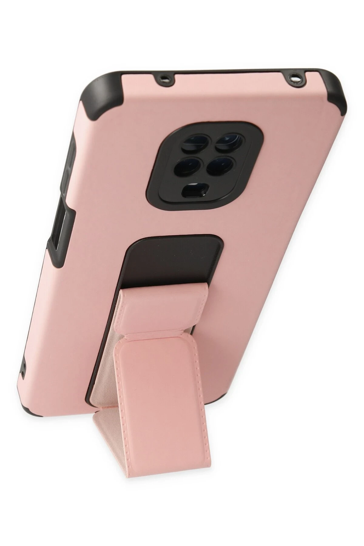 Newface Xiaomi Redmi Note 9 Pro Kılıf Mega Standlı Silikon - Pudra — görsel 3