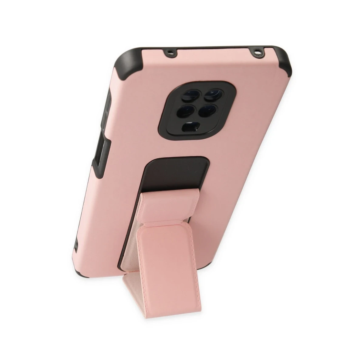 Newface Xiaomi Redmi Note 9 Pro Kılıf Mega Standlı Silikon - Pudra — görsel 7