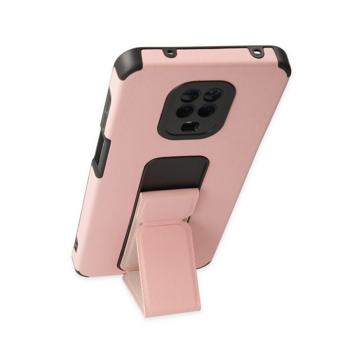 Newface Xiaomi Redmi Note 9 Pro Kılıf Mega Standlı Silikon - Pudra — görsel 11