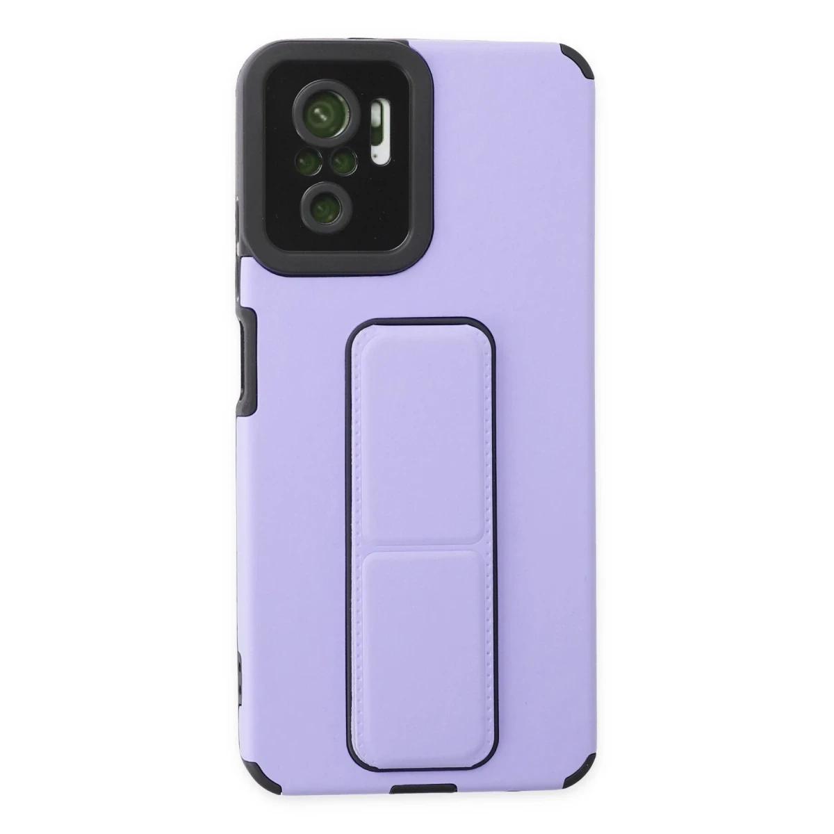 Newface Xiaomi Redmi Note 10 Kılıf Mega Standlı Silikon - Lila — görsel 5