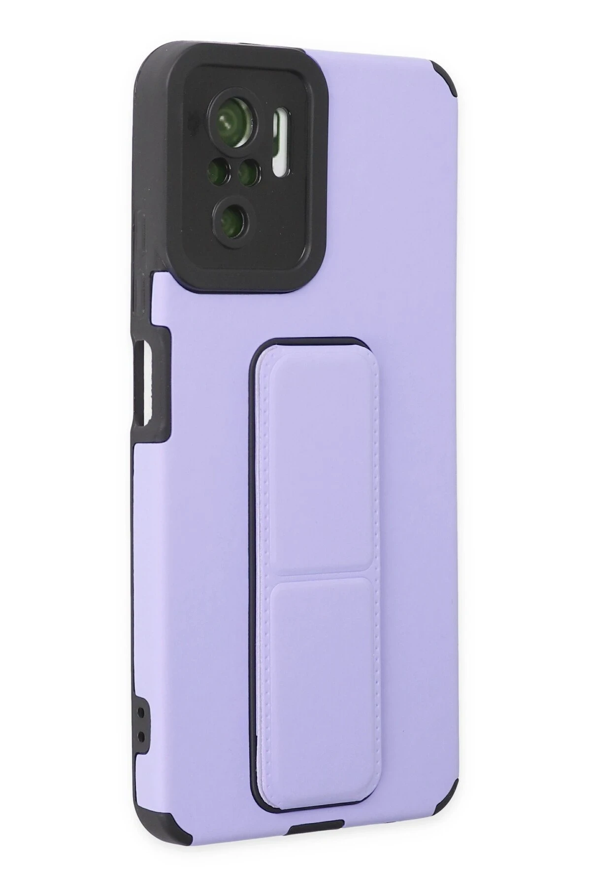 Newface Xiaomi Redmi Note 10 Kılıf Mega Standlı Silikon - Lila — görsel 2