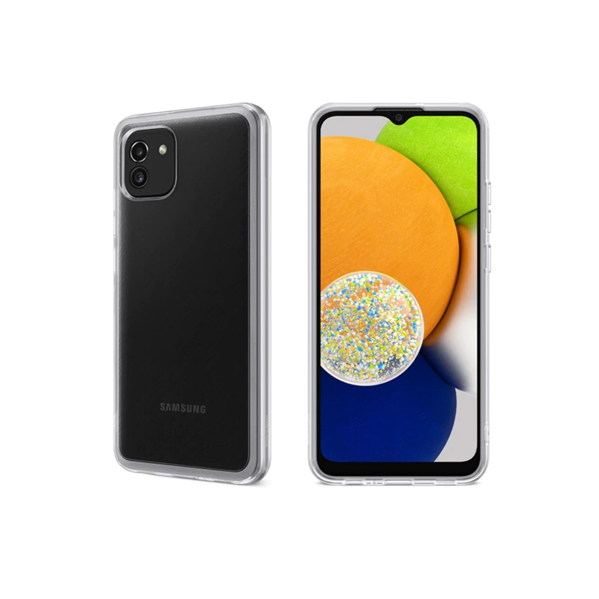Newface Samsung Galaxy A03 Kılıf Lüx Şeffaf Silikon — görsel 2