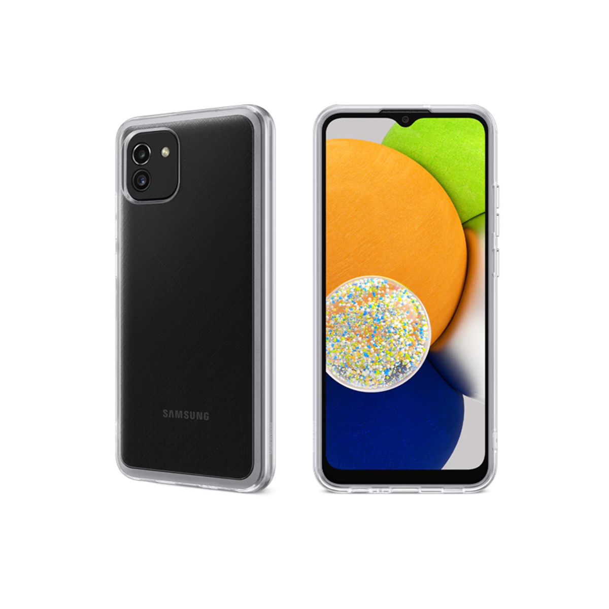 Newface Samsung Galaxy A03 Kılıf Lüx Şeffaf Silikon — görsel 3