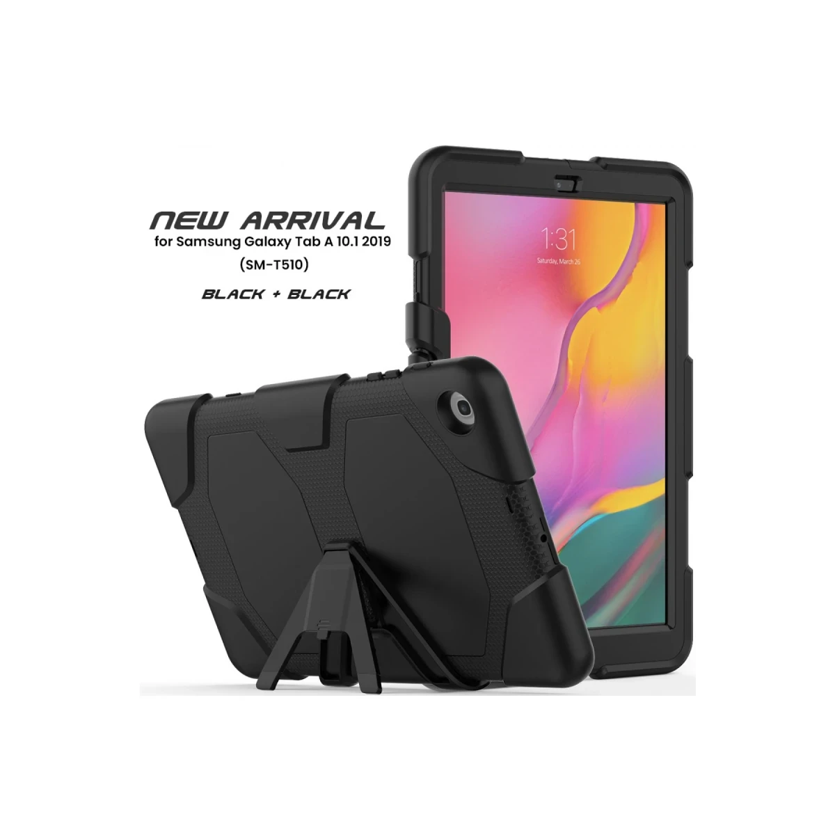 Newface Samsung Galaxy T510 Tab A 10.1 Kılıf Griffin Tablet Kapak - Siyah — görsel 8