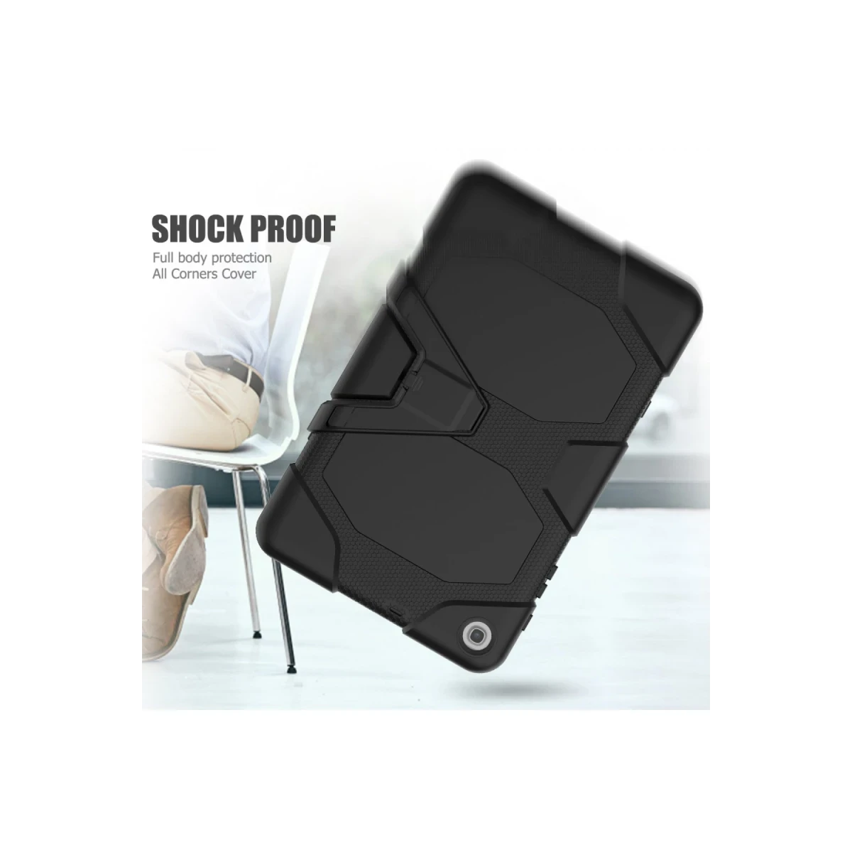 Newface Samsung Galaxy T510 Tab A 10.1 Kılıf Griffin Tablet Kapak - Siyah — görsel 11