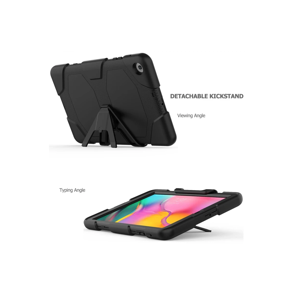 Newface Samsung Galaxy T510 Tab A 10.1 Kılıf Griffin Tablet Kapak - Siyah — görsel 12