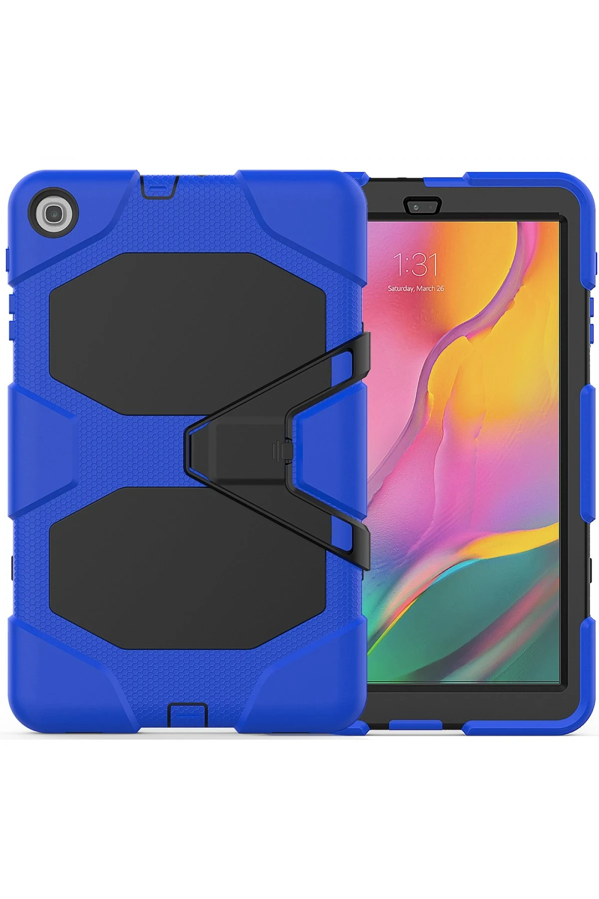 Newface Samsung Galaxy T510 Tab A 10.1 Kılıf Griffin Tablet Kapak - Mavi