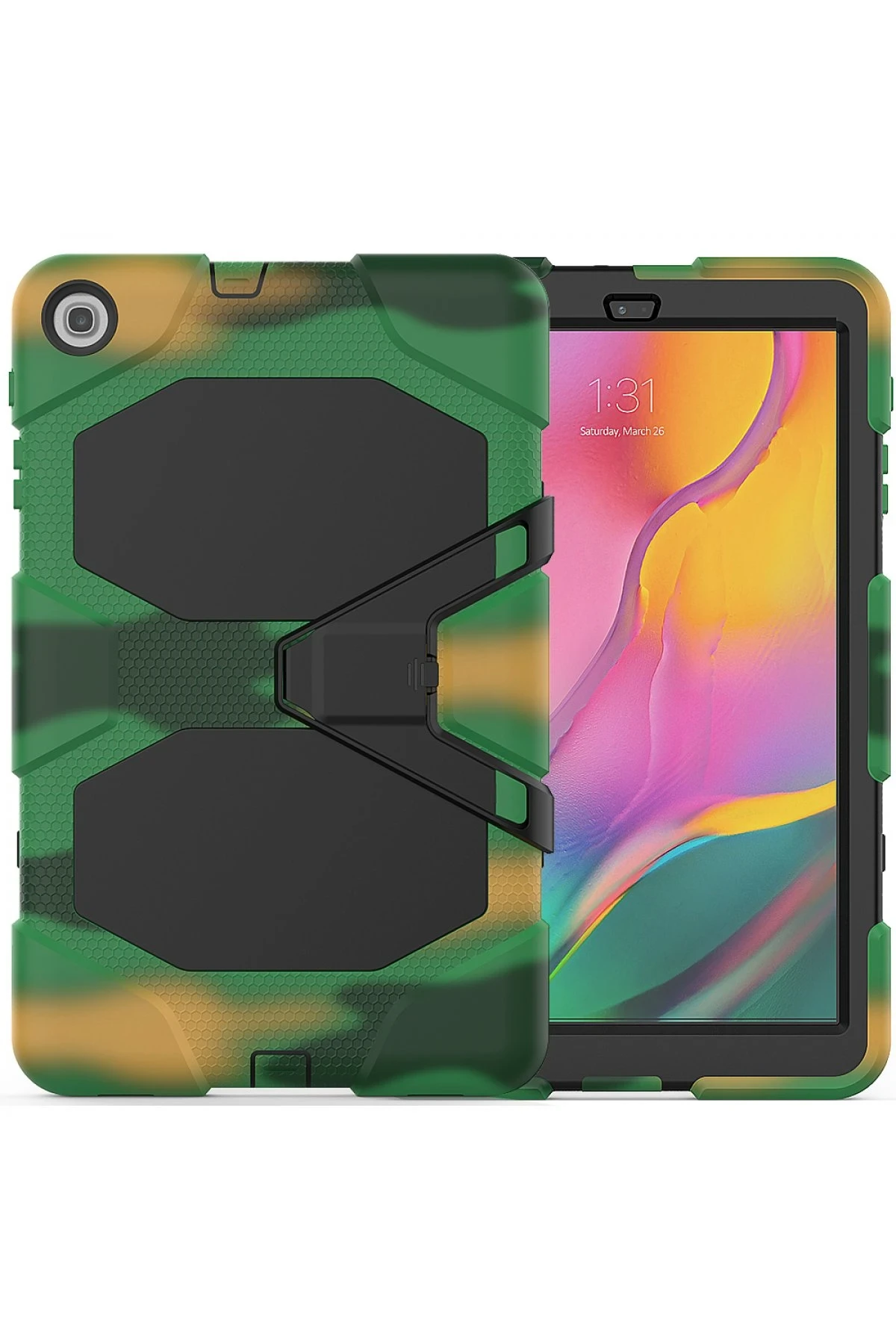 Newface Samsung Galaxy T510 Tab A 10.1 Kılıf Griffin Tablet Kapak - Kamuflaj