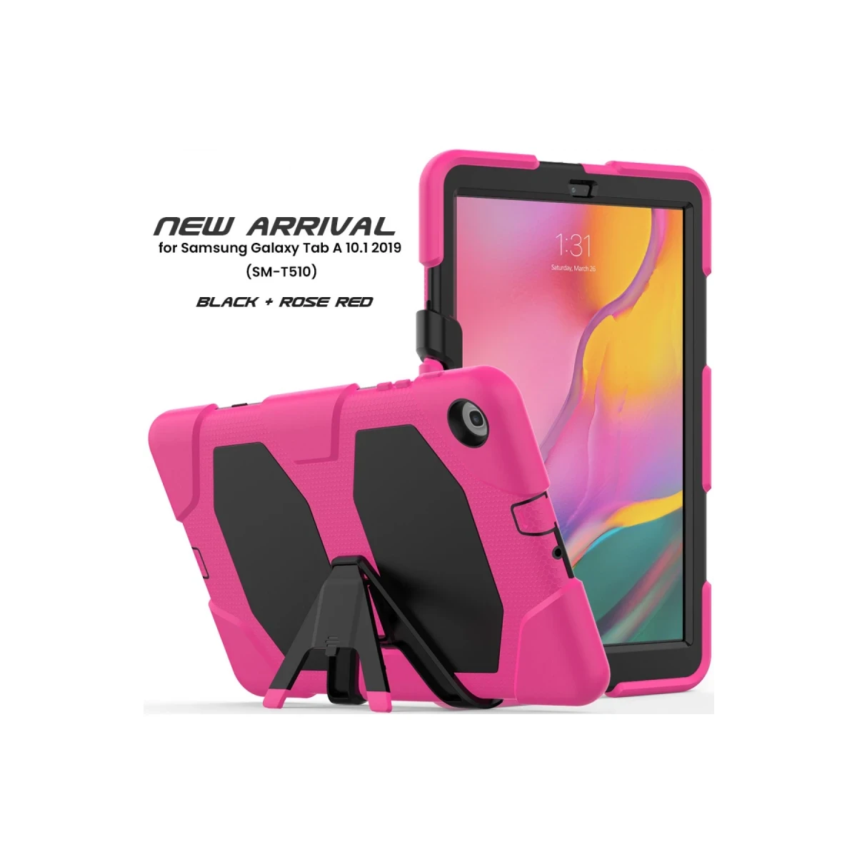 Samsung Galaxy T510 Tab A 10.1 Kılıf Griffin Tablet Kapak - Pembe