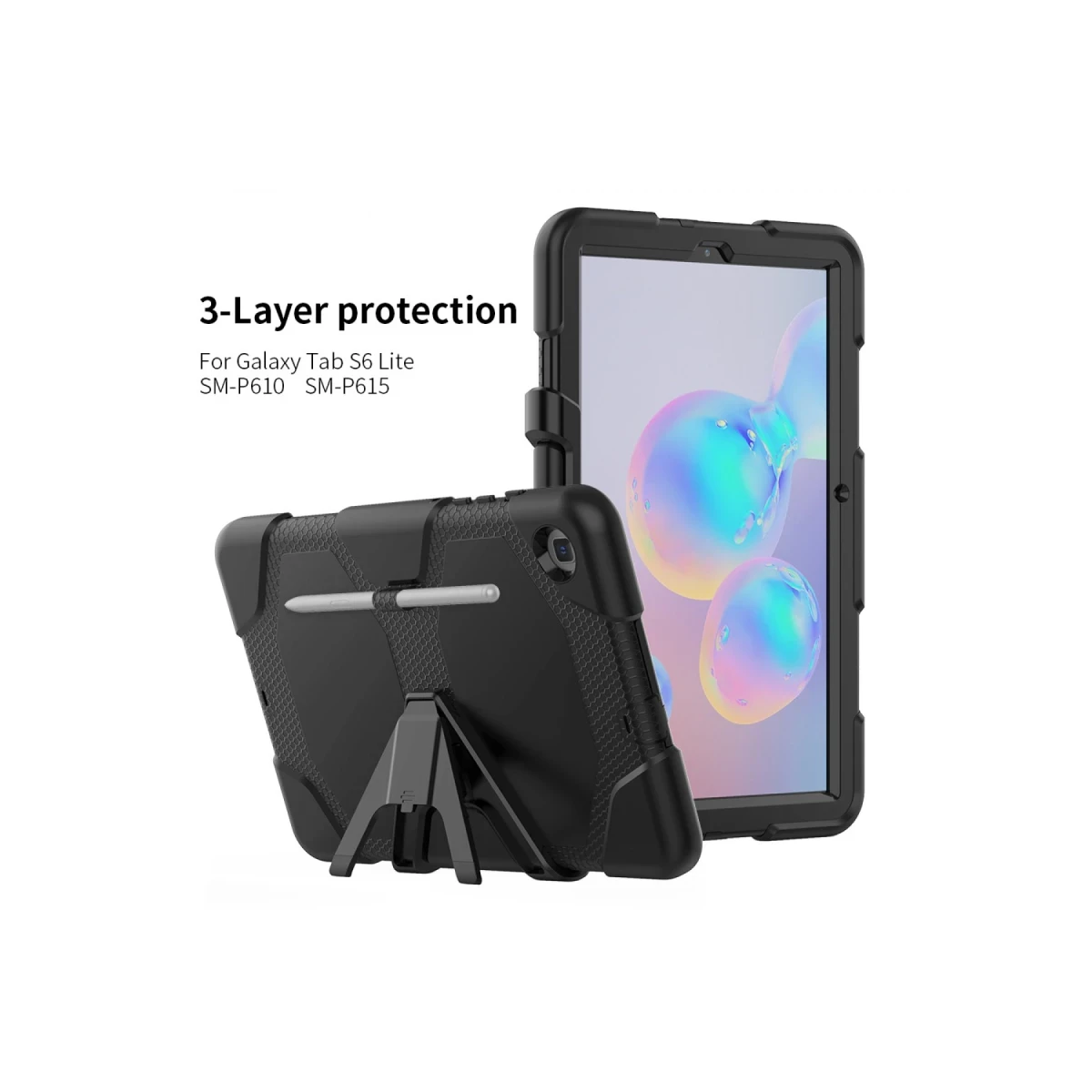 Newface Samsung Galaxy P610 Tab S6 Lite 10.4 Kılıf Griffin Tablet Kapak - Siyah — görsel 9