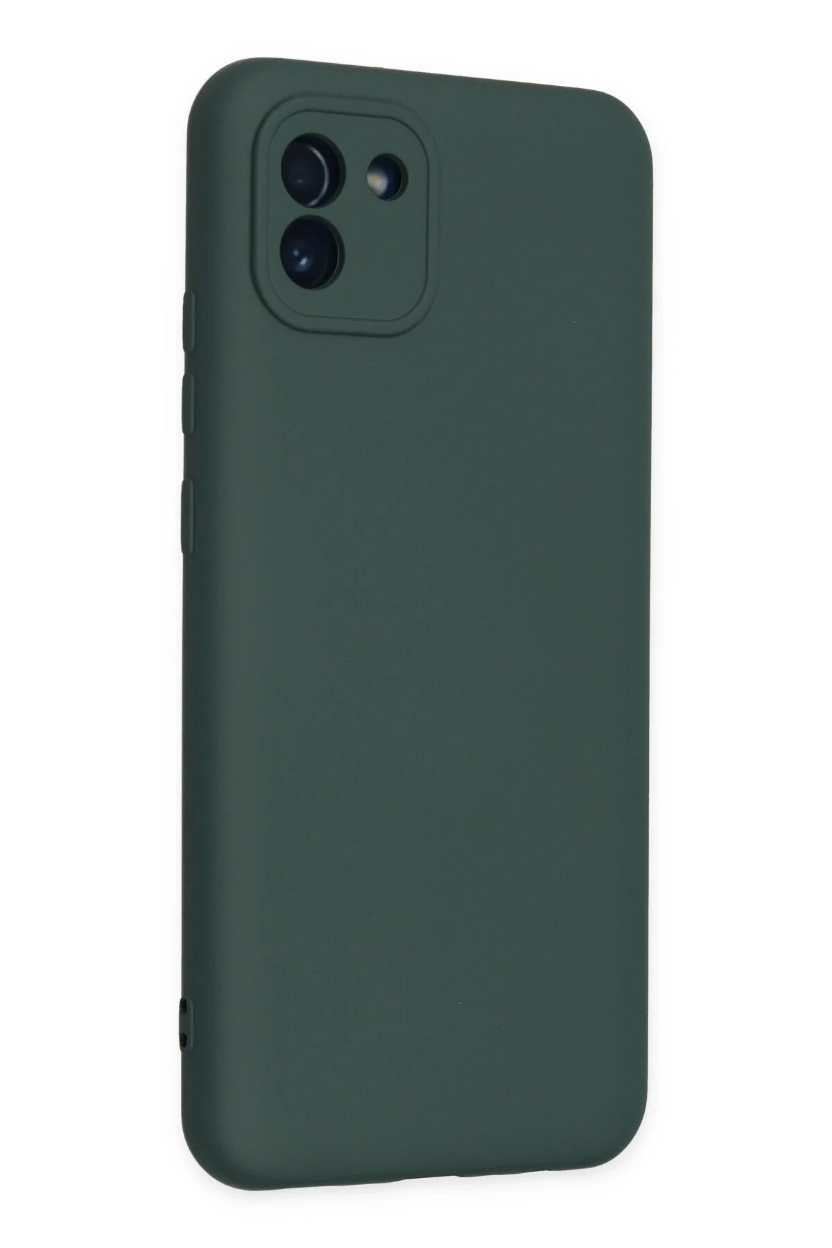 Newface Samsung Galaxy A03 Kılıf Nano içi Kadife Silikon - Koyu Yeşil
