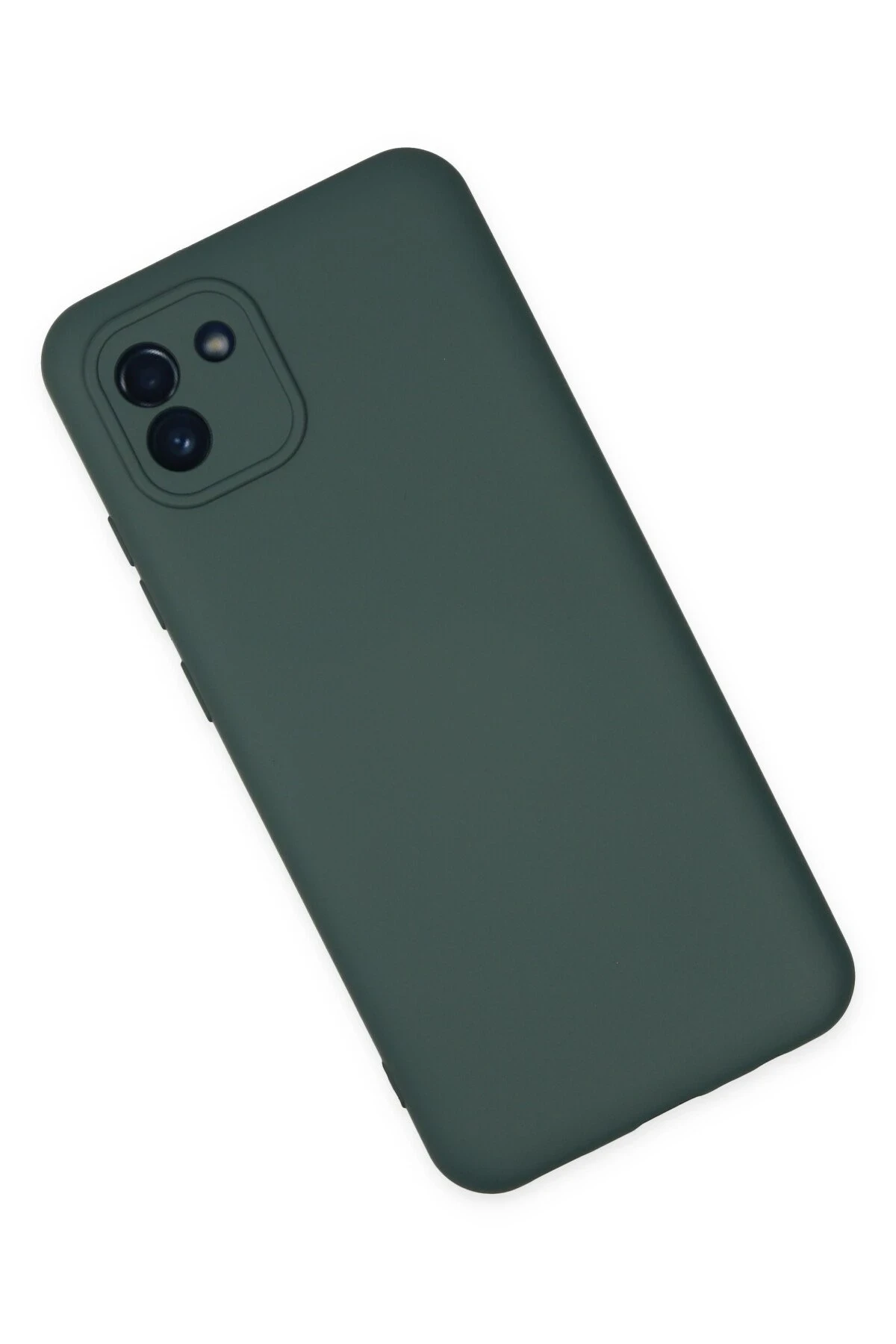 Newface Samsung Galaxy A03 Kılıf Nano içi Kadife Silikon - Koyu Yeşil