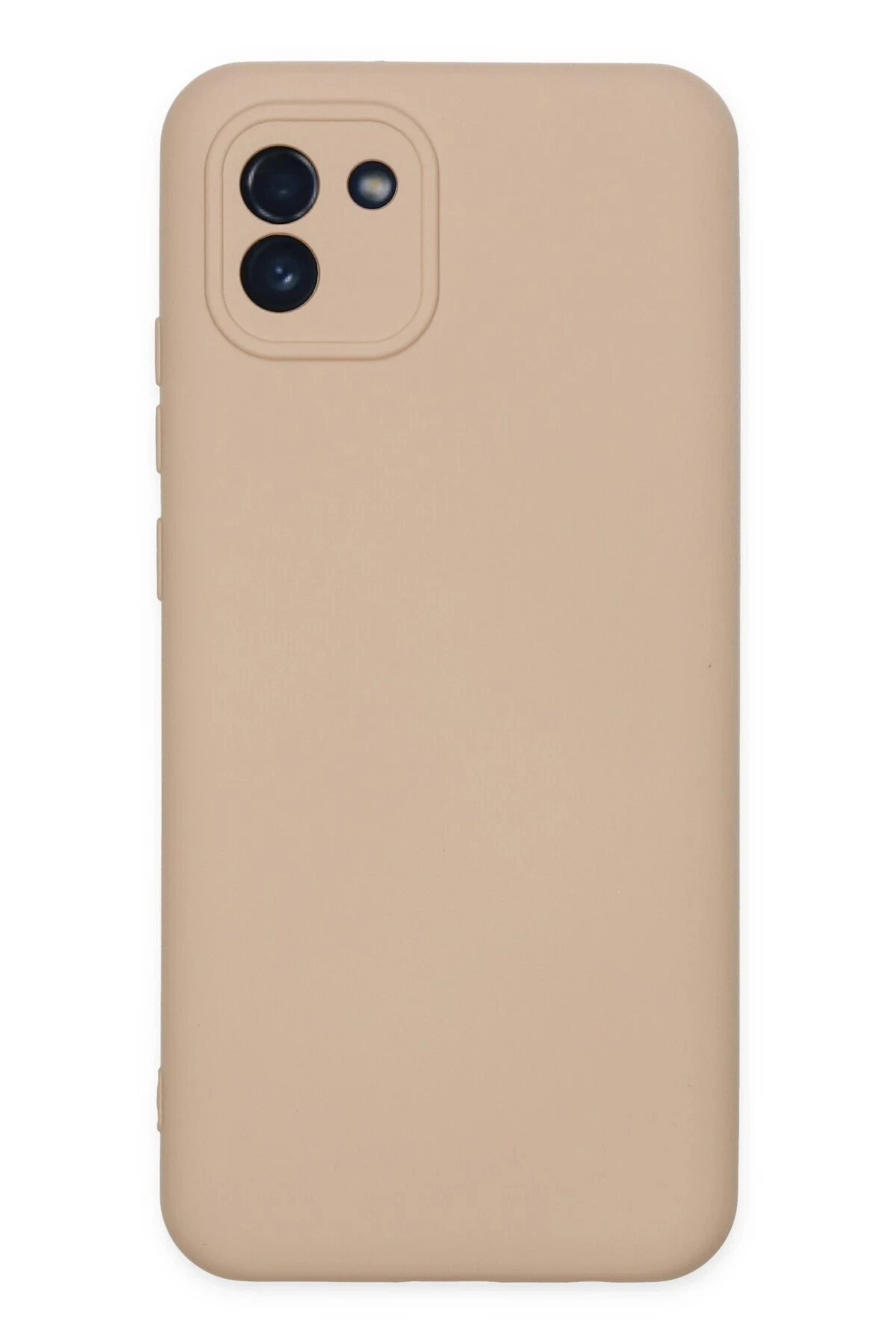 Newface Samsung Galaxy A03 Kılıf Nano içi Kadife Silikon - Pudra