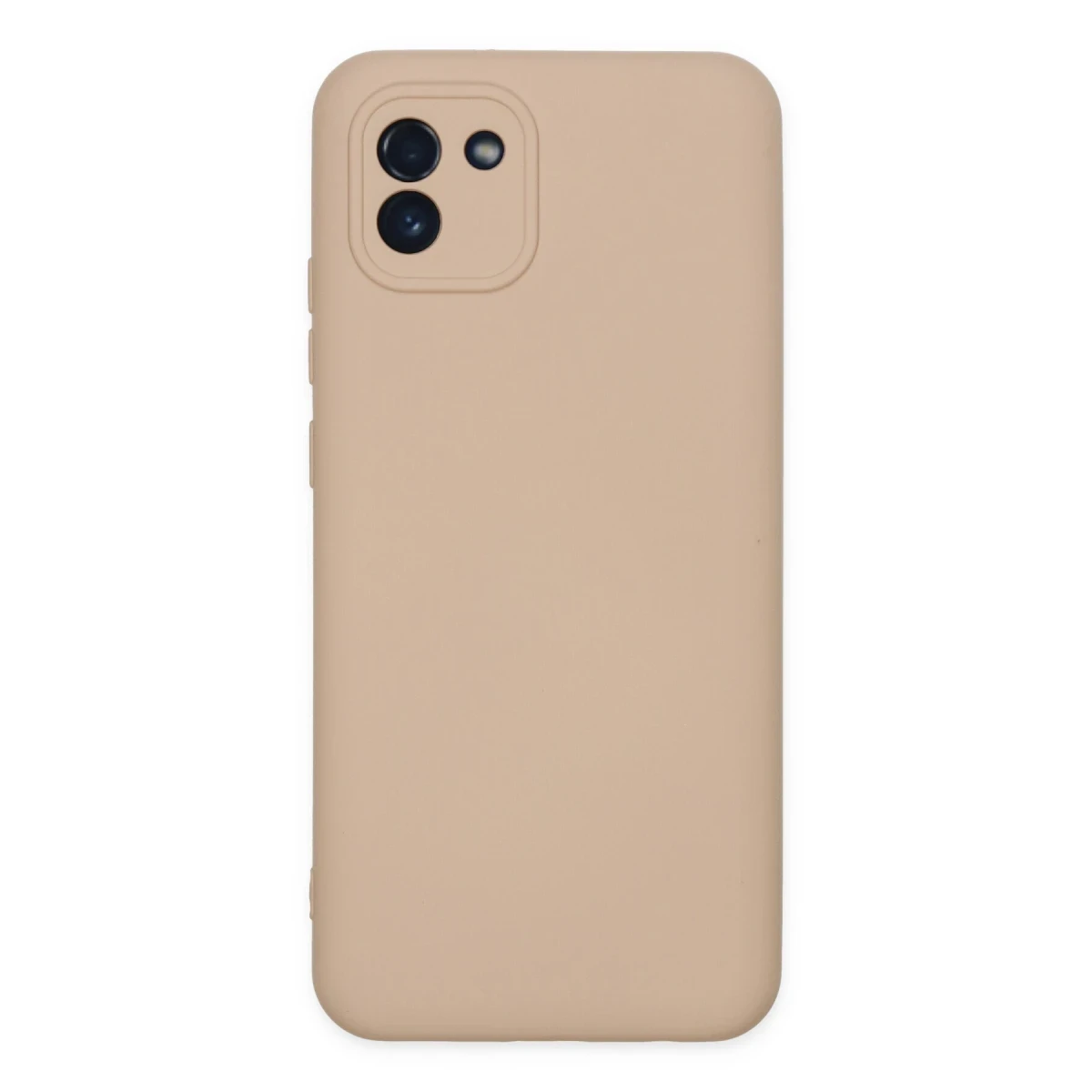 Newface Samsung Galaxy A03 Kılıf Nano içi Kadife Silikon - Pudra