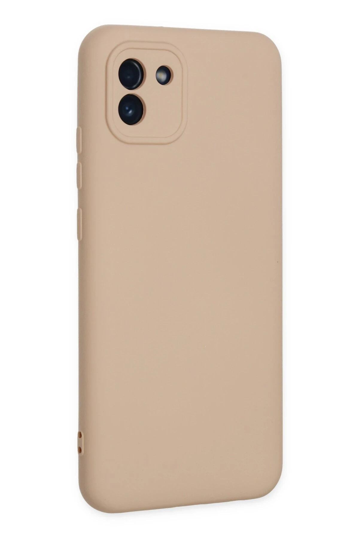 Newface Samsung Galaxy A03 Kılıf Nano içi Kadife Silikon - Pudra