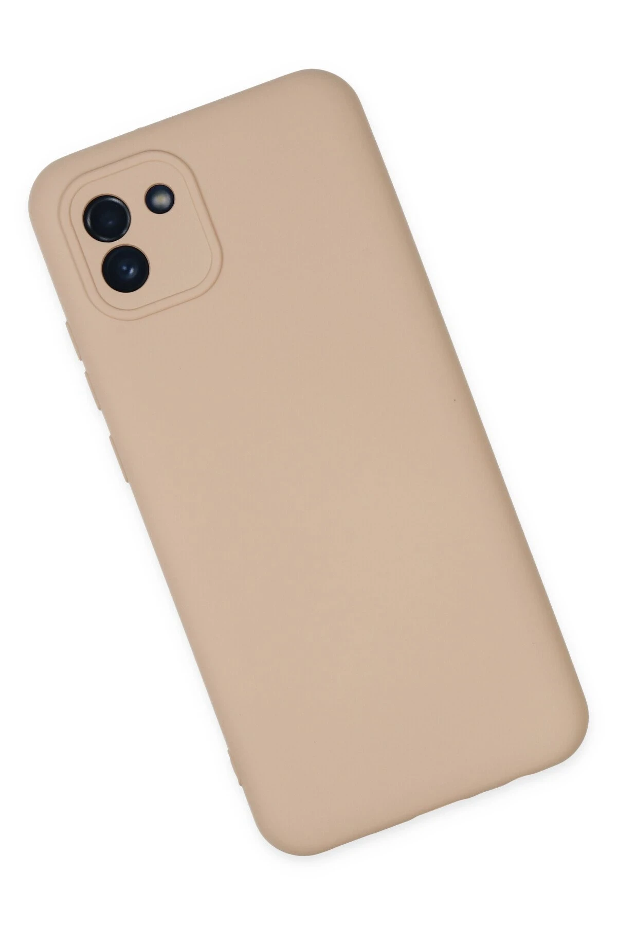 Newface Samsung Galaxy A03 Kılıf Nano içi Kadife Silikon - Pudra