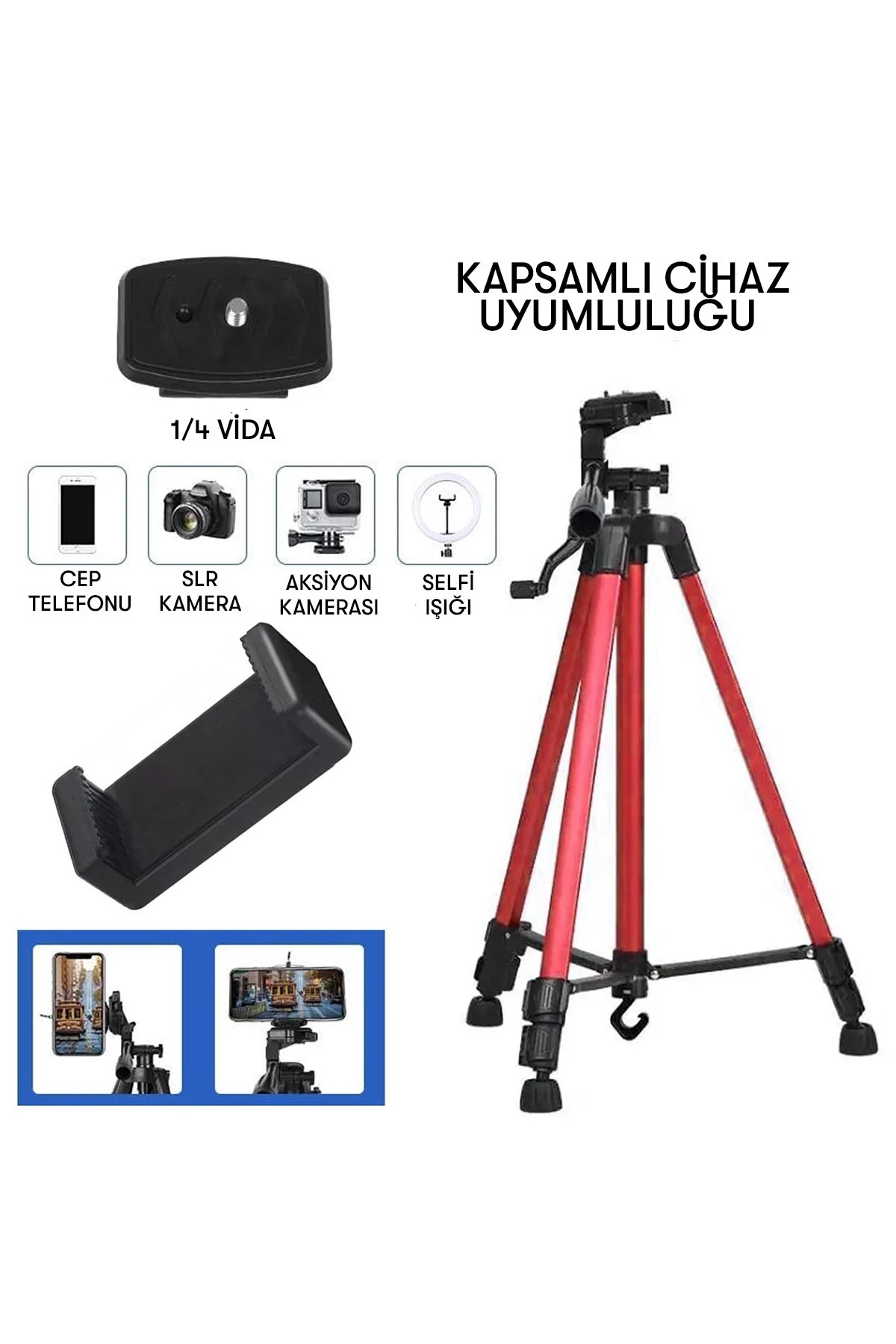 Newface 3366 Tripod - Kırmızı — görsel 2