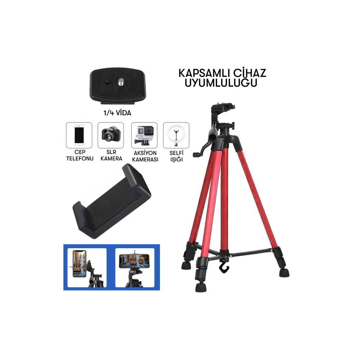 Newface 3366 Tripod - Kırmızı — görsel 10
