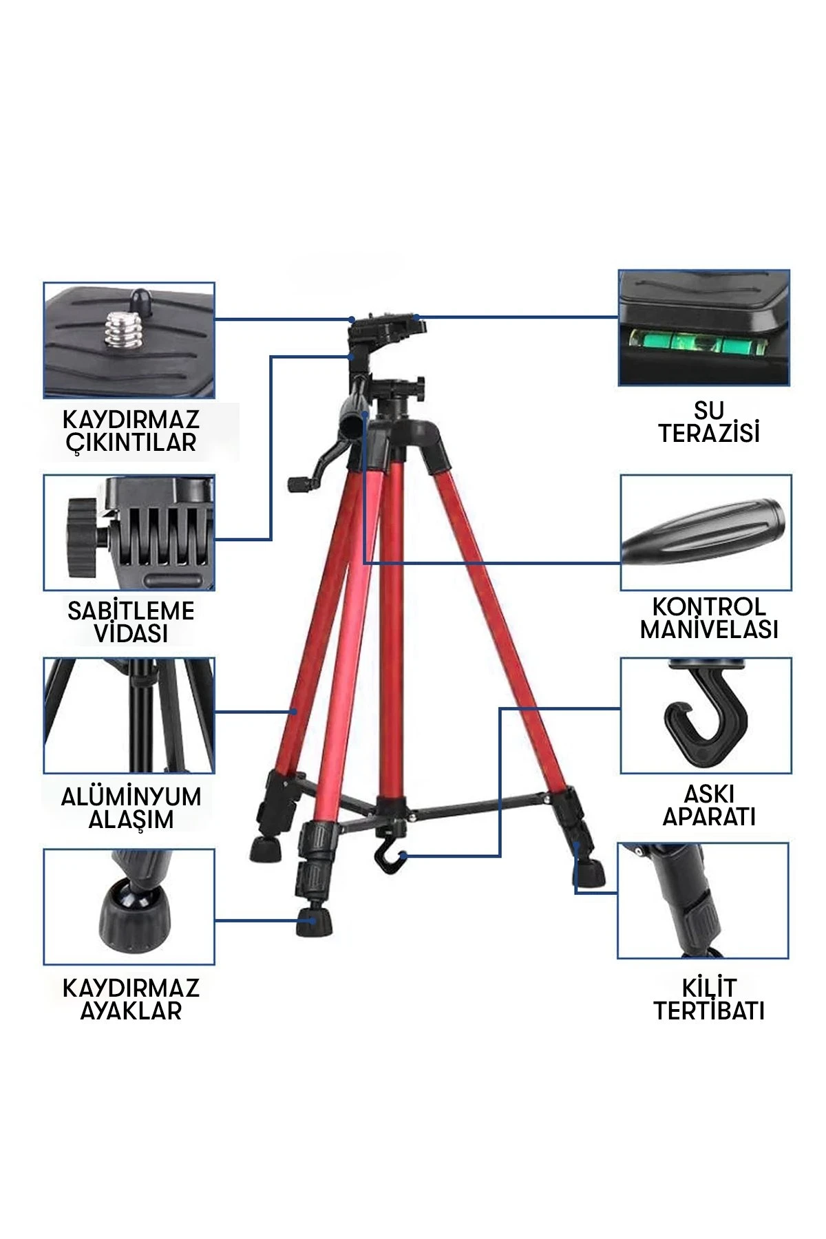Newface 3366 Tripod - Kırmızı — görsel 7